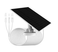 Panneau solaire 5V-6W pour caméra de sécurité avec micorUSB/Type-C/DC3513, trois types de connecteurs, étanche IP66, câble de charge de 3m, compatible avec EUFYcam 2/2pro/2c/2c pro/E/3C/L20/L40/S40