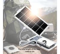 Panneau solaire 5W/10W, chargeur solaire portable étanche 5V USB avec mousqueton. Léger & compact, parfait pour le camping, la randonnée, la survie en cas d'urgence. Chargez téléphone, batterie extern