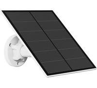 Panneau Solaire 5W Pour Caméra de Sécurité, Panneau Solaire Pour Caméra Extérieure DC 5V à Batterie Rechargeable, Panneaux Solaires avec Port Micro USB et USB-C, Support de Sécurité Ajustable