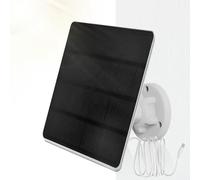 Panneau Solaire 5W pour Caméra Extérieure DC 5V à Batterie Rechargeable, Câble de 3M, Traditionnel Panneaux Solaires avec Port Micro USB et USB-C, Support de Sécurité Ajustable, Haute Efficacité