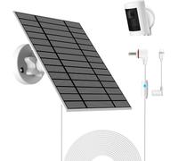 Panneau solaire 6 W compatible avec Ring Spotlight Cam Plus/Pro et Stick Up Cam-Akku, chargeur solaire pour Ring Cam avec contrôleur, câble de 4 m, panneau solaire IP66 résistant aux intempéries