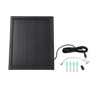Panneau solaire 6 W pour appareils Ring avec 3 mètres - Chargeur monocristallin haute efficacité pour la lumière du soleil de jardin CCTV Noir