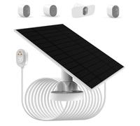 Panneau solaire 6W avec régulateur de tension intégré,compatible avec les caméras Arlo Pro 5S 2K,Pro 4,Pro 3,Floodlight, Ultra 2,Ultra et Go 2,étanche IP66,câble de charge de 4m