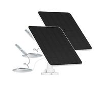 Panneau Solaire 6W pour Caméra de Sécurité, Panneau Solaire 5V pour Caméra Extérieure à Batterie Rechargeable, Panneaux Solaires étanches IP65 avec Câble de 9,8 Pieds (2 Packs)