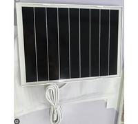 Panneau solaire 7 W avec support réglable à 360 degrés pour caméras de sécurité USB et USB C, module en silicone monocristallin étanche IP65 offrant une alimentation continue en extérieur par tous les