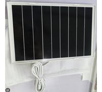 Panneau solaire 7 W pour caméras de sécurité avec ports USB et USB-C, silicone monocristallin, étanchéité IP65, montage réglable pour surveillance extérieure (blanc)