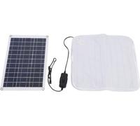 Panneau Solaire avec Couverture Chauffante 50W Roues Ajustables Panneau Solaire Monocristallin Portable pour la Randonnée, le Camping, le Barbecue et l'Extérieur