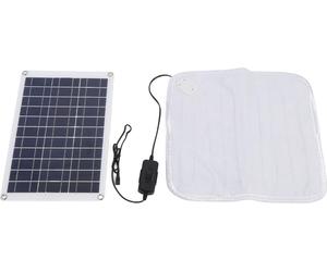 Panneau Solaire avec Couverture Chauffante 50W Roues Ajustables Panneau Solaire Monocristallin Portable pour la Randonnée, le Camping, le Barbecue et l'Extérieur