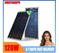 Panneau Solaire Bifacial 12V 120W Panneau Solaire Double Fac Mono pour Charger Batterie Balcon Terrasse Camping-car Jardin