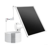 Panneau solaire, chargeur de caméra de sécurité monocristallin 5 W avec câble de 2,4 m, charge rapide, résistant aux intempéries, support réglable pour surveillance extérieure (5 W)