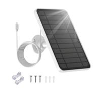 Panneau Solaire Compatible Avec Caméra Eufy, 5W Chargeur Solaire Compatible Avec Eufycam 3/3C/2/2C/2C Pro/E/E20/E40/L20/L40, Panneau Solaire pour 2C Avec Port Usb-C Adaptateur