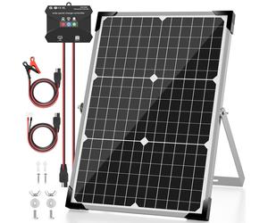 Panneau solaire de 30W, 12V, avec régulateur de charge MPPT de 10A et support de fixation