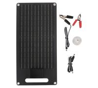 Panneau solaire de 50W, monocristallin, avec ports USB et USB-C, sortie DC 12V, équipé d'une borne et d'un câble