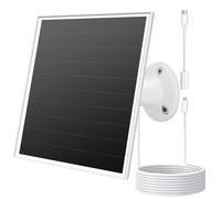 Panneau solaire de 6W pour caméra de sécurité extérieure, équipé de ports Micro USB et USB - C. Chargeur de panneau solaire pour caméra à batterie, compatible avec les caméras wyze et reolink.