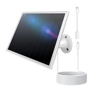 Panneau solaire de 8W pour caméra de sécurité extérieure, chargeur de panneau solaire 5V avec ports Micro USB et USB - C, compatible avec les sorties DC 5V d'wyze et reolink.