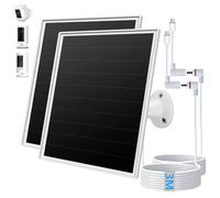 Panneau solaire de 8W pour la caméra Ring, chargeur solaire doté d'un port DC 3,5×13,5 mm (adaptateur connecteur bouchon vers USB - C), compatible avec la batterie de la caméra Ring Stick Up Cam