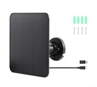 Panneau solaire de sonnette vidéo, chargeur solaire 5 W pour sonnette vidéo Ring Video Doorbell, panneau solaire étanche avec facile et haute performance (noir)