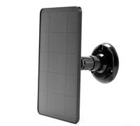Panneau solaire d'extérieur pour sonnette 4 W 5 V avec support rotatif à 360 degrés et portée de câble de 3 m (noir)