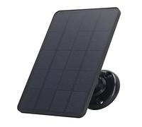 Panneau Solaire Étanche 10 W pour Caméra de Sécurité Extérieure - Port Micro USB (Noir)