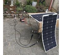 Panneau solaire flexible 100 W - 18 V - Léger (3,8 kg) - Étanche - Adapté pour voiture et camping