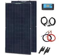 Panneau solaire flexible - 100 watts - 19,8 V - Système 12 V - Léger, idéal pour bateau et camping-car