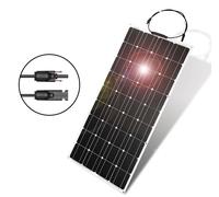 Panneau solaire flexible 100W, 4 pièces - Silicium monocristallin - Panneau portable - Adapté pour voiture et bateau