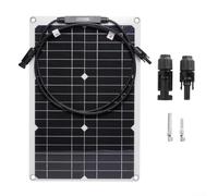 Panneau solaire flexible 20 W 18 V module pliable monocristallin pour camping-car, voiture, bateau - Étanche haute efficacité pour chargeur avec connecteurs PV