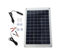 Panneau solaire flexible 50 W 18 V - Chargeur polycristallin étanche avec double USB pour batterie de voiture, bateau, camping-car, batterie et téléphone, camping - Kit d'alimentation en plein air
