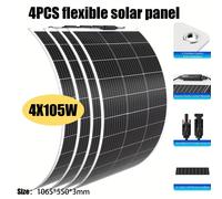 Panneau solaire flexible - Module solaire - Panneau monocristallin - Cellule solaire 12V - Panneau solaire pour camping