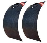 Panneau solaire, haut rendement, portable et flexible, lot de 2 panneaux de 100 W