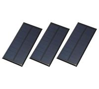 Panneau solaire miniature 5V, 1W, 200,0mA, dimensions 130x60mm, lot de 3