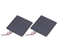 Panneau solaire miniature de 0,9 W et 6 V, dimensions 80 x 80 mm, avec 2 câbles