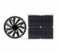 Panneau solaire monocristallin 15 W avec ventilateur de 10 pouces pour animal domestique, système de ventilation étanche IP65 en silicium noir pour une circulation de l'air efficace et un