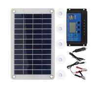 Panneau Solaire Monocristallin 18w Contrôleur 30a pour Batteries | Double USB et Sortie Dc, Revêtement Polyéthylène Avancé, Usage Extérieur, pour Camping et Véhicules