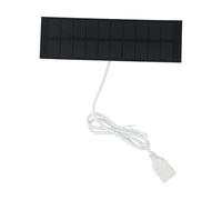 Panneau solaire monocristallin 2 W, chargeur portable USB 5 V pour lampes de jardin et projets de bricolage, module compact noir avec câble de 50 cm