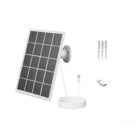 Panneau solaire monocristallin 3,3 W 5 V pour systèmes EufyCam pour caméra de sécurité Ring Floodlight Cam pour caméras de sécurité Blink Outdoor Go (blanc)