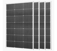 Panneau solaire monocristallin, 4 x 100 W - Haut rendement de 23% - Cadre en aluminium - Étanchéité IP65