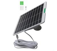 Panneau solaire monocristallin 5 W conçu pour Anker pour Eufy pour Ring pour caméras de sécurité Blink - Léger et portable - Utilisation extérieure (blanc)