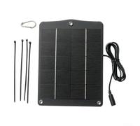 Panneau solaire monocristallin 6 W 5 V DC5521 pour lampes | Haute conversion 6 W, sortie stable 5 V, port DC5521, cellules monocristallines, compatible avec les lampadaires
