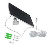 Panneau solaire monocristallin 6 W avec câble de 5 m pour Anker pour Eufy Ring pour caméras Blink haute efficacité 21,5 % tableau de charge noir (blanc)