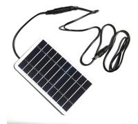 Panneau solaire monocristallin blanc 2 W 5 V avec connecteur Dc5521 pour une charge efficace de 3,7 V à 5 V pour la batterie, idéal pour le camping, la randonnée et les besoins d'alimentation en