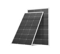 VEVOR Panneau Solaire Monocristallin 100 W Panneau Photovoltaïque 2 PCS Haut Rendement 23 % pour Hors Réseau Toit Plat Voiture Bateau Camping-car, avec Sortie MC4 Stable, Cadre Aluminium, Étanche IP65