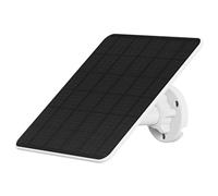Panneau solaire NIVIAN 6 W pour caméras de sécurité IP | Connecteur USB Type-C et adaptateur micro-USB | Installation facile grâce au support réglable, blanc, 1 unité, plastique