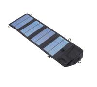 Panneau Solaire Pliable 10w 5v/10a à Double Usb, Noir | Polysilicium et Tissu, Usage Extérieur et Urgence, pour Gps, Ordinateur Portable, Téléphone Mobile