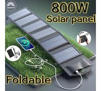 Panneau solaire pliable 6 fois 800W 20 w/h panneaux solaires portables chargeur rapide USB 5V DC panneau solaire plein temps alimentation mobile 6-fold solar panel