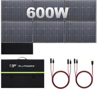 Panneau Solaire Portable 600W Pliable Monocristallin Camping Car 44V