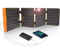 Panneau solaire pliable - Chargeur portable - Recharge en extérieur - Double port USB - 40 watts - Noir