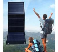 Panneau solaire pliable, convient pour la recharge de téléphone et d'ordinateur portable lors de voyages et de camping en extérieur, chargeur solaire portable et pliable Taille UniquePolyester