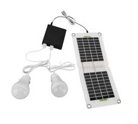 Panneau solaire pliable de 30 W avec lumière, lanterne de camping portable et USB 12 V 5 V, boîte de rangement d'énergie solaire pour extérieur randonnée kit d'alimentation (ensemble complet)
