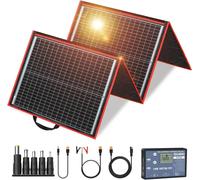 Panneau solaire pliable - Énergie portable - Recharge de batterie - Cellules à haute efficacité - 150 watts - Noir